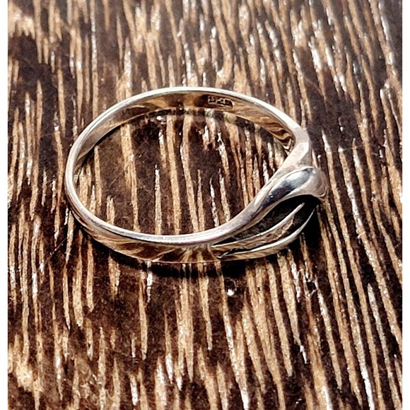 925K Sterling Silver Modernist Asymmetrical Weave Ring Sz 11.75 VGC - Picture 3 of 13